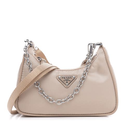 prada vintage bag beige|prada shoulder nylon bag.